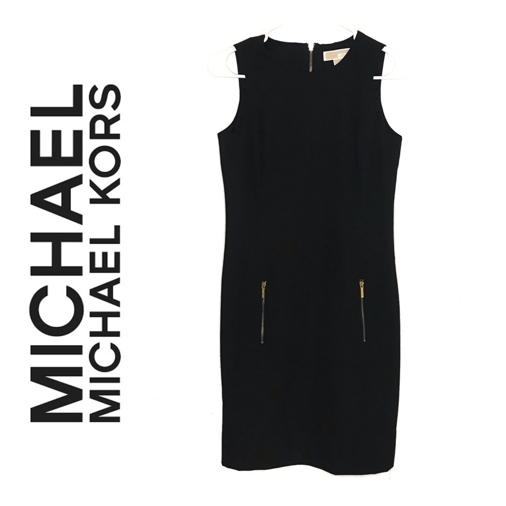 Michael Kors Black Sleeveless Shift Dress